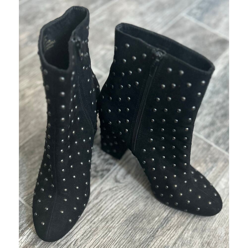 Women LUCKY BRAND Wesson 2 Studded Bootie Black Size 9